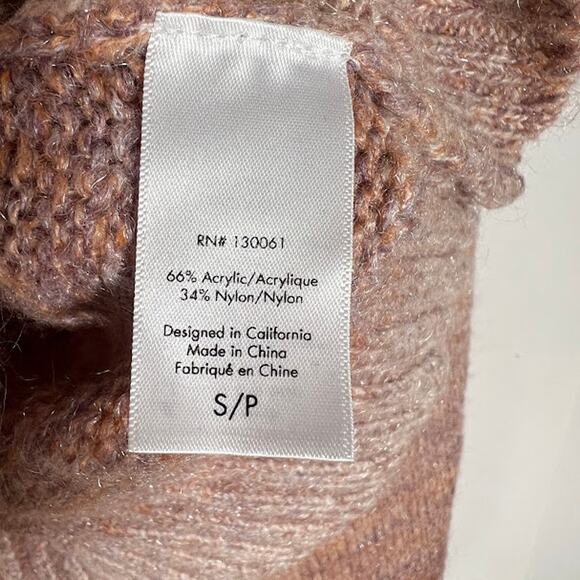 L*Space Paige Square Neck Cropped Pullover Sweater S Temescal Canyon Knit Cozy - Picture 9 of 10